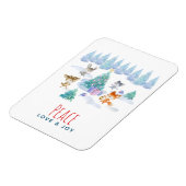 Peace Love & Joy-kerstbosdieren Magneet (Linkerzijde)