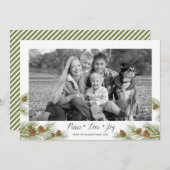 Peace Love Joy - kerstfotokaart Feestdagenkaart (Voorkant / Achterkant)