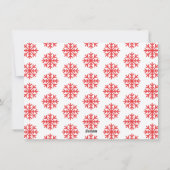 Peace Love Joy Kerstmis Red Snowflakes | FOTO Feestdagenkaart (Achterkant)
