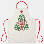 Peace Love Joy Kerstmis Schort (Voorkant)