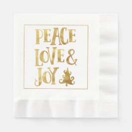 Peace Love Joy-kerstpapier Napkins Servet