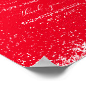 Peace Love & Joy kerstsnowflakes Sign Poster (Hoek)