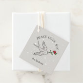 PEACE LOVE JOY Kerstvakantie Rode bessen Bedankjes Labels (In situ)