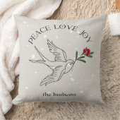 PEACE LOVE JOY Kerstvakantie Rode bessen Kussen (Deken)