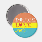 Peace Love Joy Magneet (Voorkant / Achterkant)