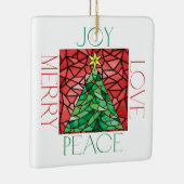 Peace Love Joy Merry Foto Ornament (Rechts)