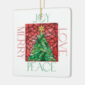 Peace Love Joy Merry Foto Ornament (Links)