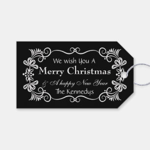 Peace Love Joy Merry-kerstwensen Cadeaulabel