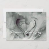 Peace Love Joy Minimalistische Vakantie Fotokaart Feestdagenkaart (Voorkant)