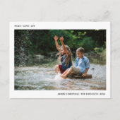 PEACE LOVE JOY Modern Black Typography minimalist Feestdagenkaart (Voorkant)