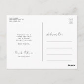 Peace Love Joy Modern Schattige script Kerstfoto Briefkaart (Achterkant)