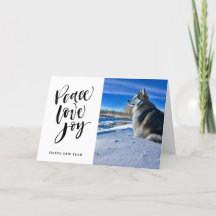 Peace Love Joy | Nieuwjaarsfoto van modern script