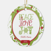 Peace Love Joy Ornament (Links)
