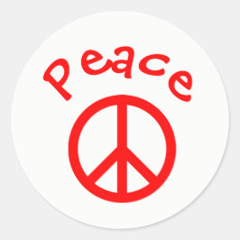 Peace, Love, Joy Peace Sign - Circle Sticker