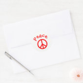 Peace, Love, Joy Peace Sign - Circle Sticker (Envelop)