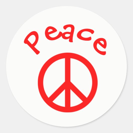Peace, Love, Joy Peace Sign - Circle Sticker (Voorkant)