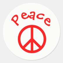 Peace, Love, Joy Peace Sign - Circle Sticker