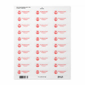 Peace, Love, Joy Peace Sign — Return Address Label (Full Sheet)