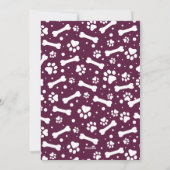 PEACE LOVE JOY Personalized Plum Dog Pet Photo Feestdagenkaart (Achterkant)