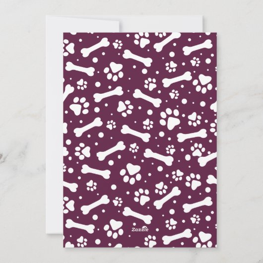 PEACE LOVE JOY Personalized Plum Dog Pet Photo Feestdagenkaart (Achterkant)