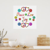 Peace Love Joy Poster (Keuken)
