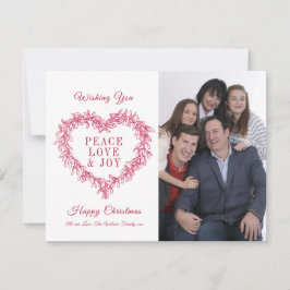 Peace Love joy red mistletoe hartfoto Kerstmis