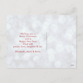 Peace Love & Joy Rode Speelgoed Truck Levering Feestdagenkaart (Achterkant)