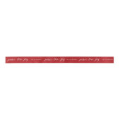 Peace Love Joy Script Custom Name Holiday Ribbon Satijnen Lint (Voorkant)