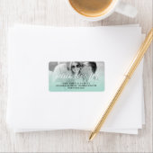 Peace Love Joy Script Holiday Photo Adresetiketten Etiket (Insitu)