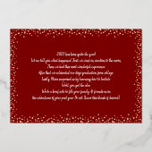 Peace Love Joy Script-kerstfoto Real Gold Folie Feestdagenkaart (Achterkant)