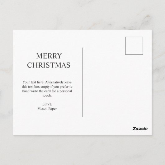 Peace Love Joy Snowbird Kerstpost Briefkaart (Achterkant)