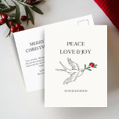Peace Love Joy Snowbird Kerstpost Briefkaart