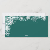 Peace Love Joy - Snowflakes en 1 foto - Blauwgroen Feestdagenkaart (Achterkant)