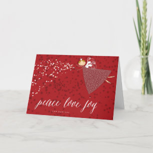 Peace Love Joy Snowflakes Magical Kerstmis Fairy Feestdagen Kaart