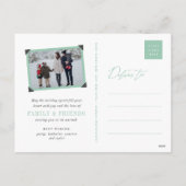 Peace Love Joy Snowflakes Winter Wonderland Trees Feestdagenkaart (Achterkant)