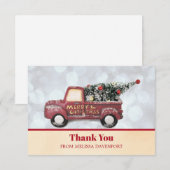 Peace Love & Joy Speelgoed Truck Merry Kerstmis Bedankkaart (Voorkant / Achterkant)