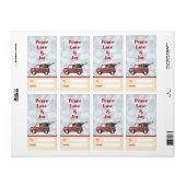 Peace Love & Joy Speelgoed Truck Merry Kerstmis Etiket (Full Sheet)
