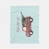Peace Love & Joy Speelgoed Truck Merry Kerstmis Fleece Deken (Voorkant)
