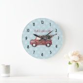 Peace Love & Joy Speelgoed Truck Merry Kerstmis Grote Klok (Huis)