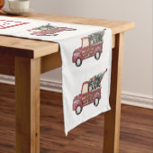 Peace Love & Joy Speelgoed Truck Merry Kerstmis Korte Tafelloper (Voorbeeld)