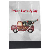 Peace Love & Joy Speelgoed Truck Merry Kerstmis Medium Cadeauzakje (Voorkant)