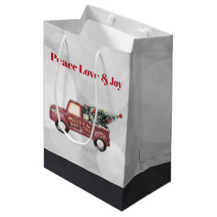 Peace Love & Joy Speelgoed Truck Merry Kerstmis Medium Cadeauzakje