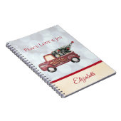 Peace Love & Joy Speelgoed Truck Merry Kerstmis Notitieboek (Rechterzijde)