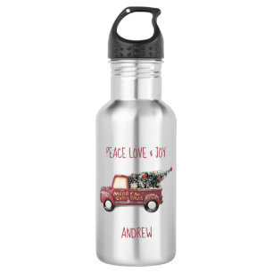 Peace Love & Joy Speelgoed Truck Merry Kerstmis Waterfles
