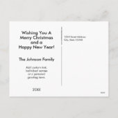 Peace Love Joy Taupe - 4 Photo Collage Feestdagenkaart (Achterkant)