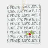 Peace Love Joy Text Kerstly Holly Baby Foto Keramisch Ornament (Links)