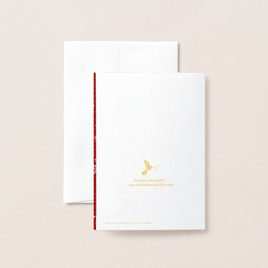 Peace, Love & Joy Trendy Typography Kerstmis Folie Kaarten (Met envelop)