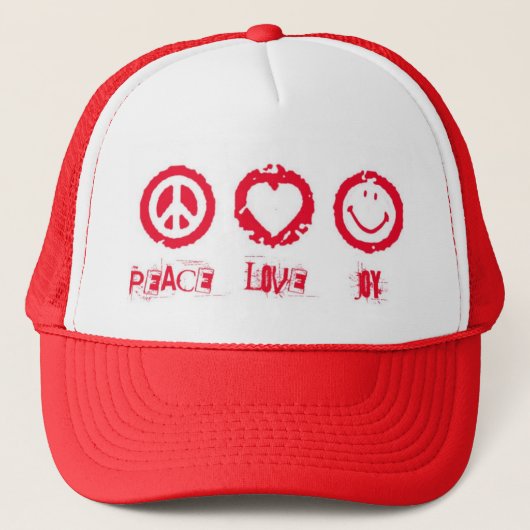 Peace Love Joy Trucker Pet (Voorkant)