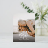 Peace love Joy | Volledige foto Modern Hand Letter Feestdagenkaart (Staand voorkant)