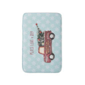 Peace Love & Joy w/ Red Speelgoed Truck Merry Kers Badmat (Voorkant Verticaal)